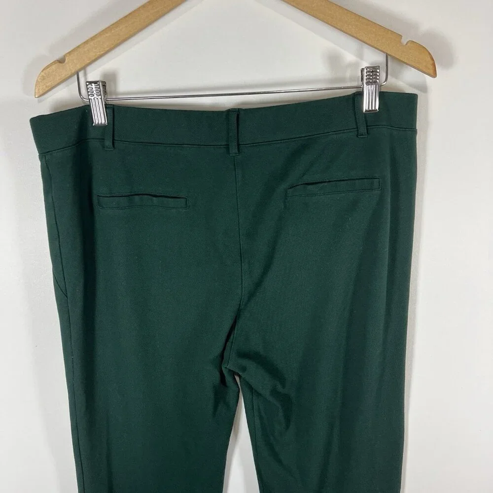 Betabrand Women's Size XL Green Pull On Straight Leg Stretch Pants Office Casual_7